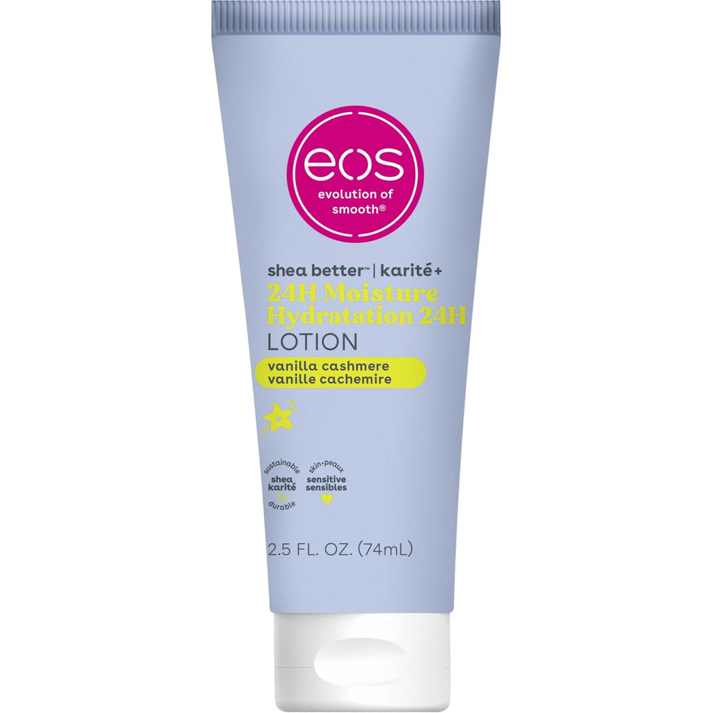 eos 24H Moisture Travel Body Lotion- Vanilla Cashmere, Travel Size Essential