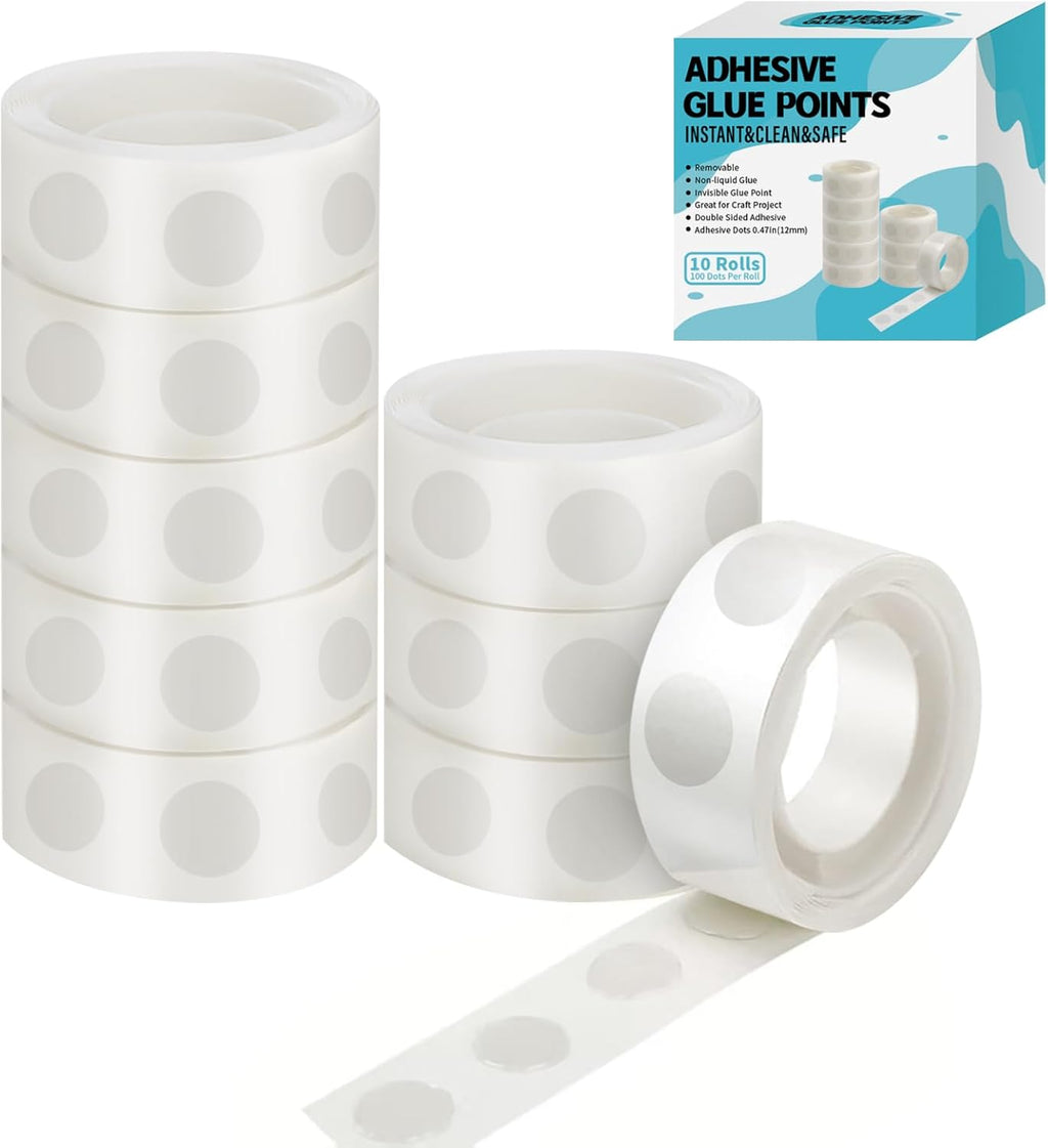 1000pcs Glue Point Clear Balloon Glue Removable Adhesive Dots Double Sided