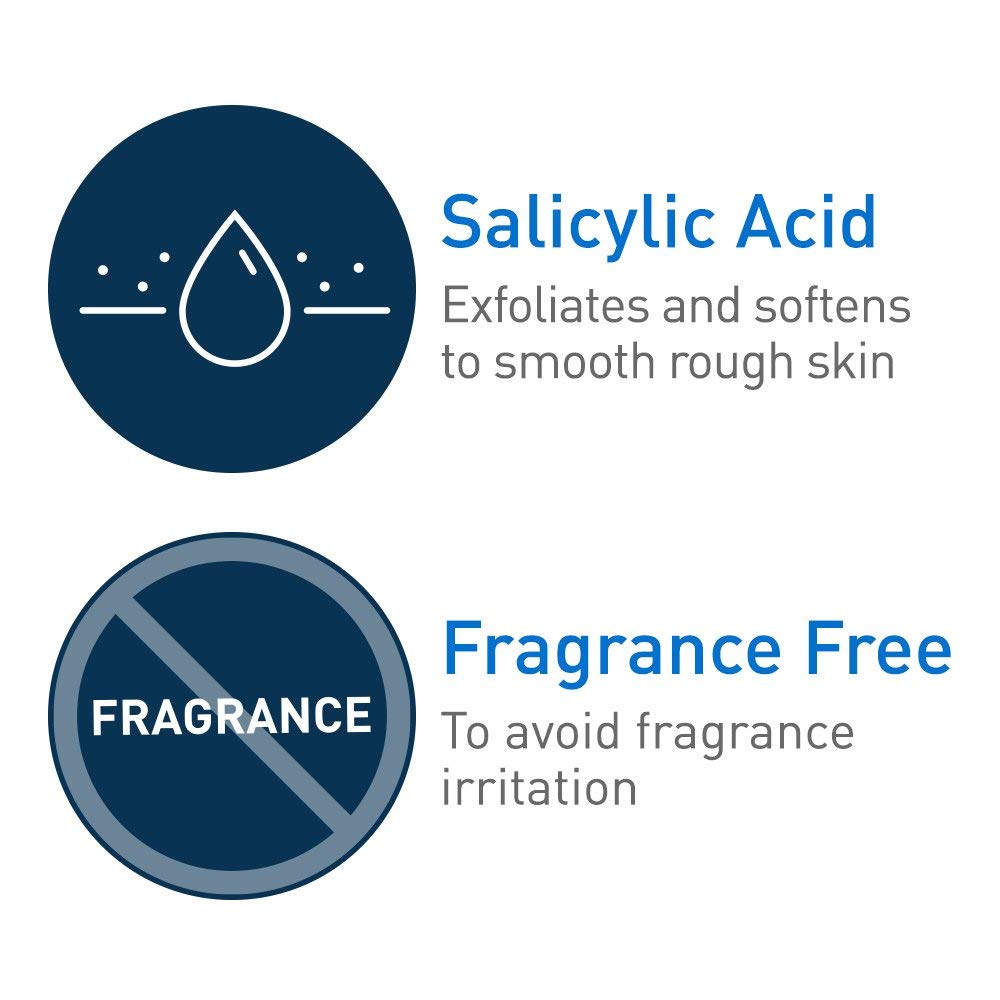 CeraVe Moisturizing Cream with Salicylic Acid, Exfoliating Body Cream with