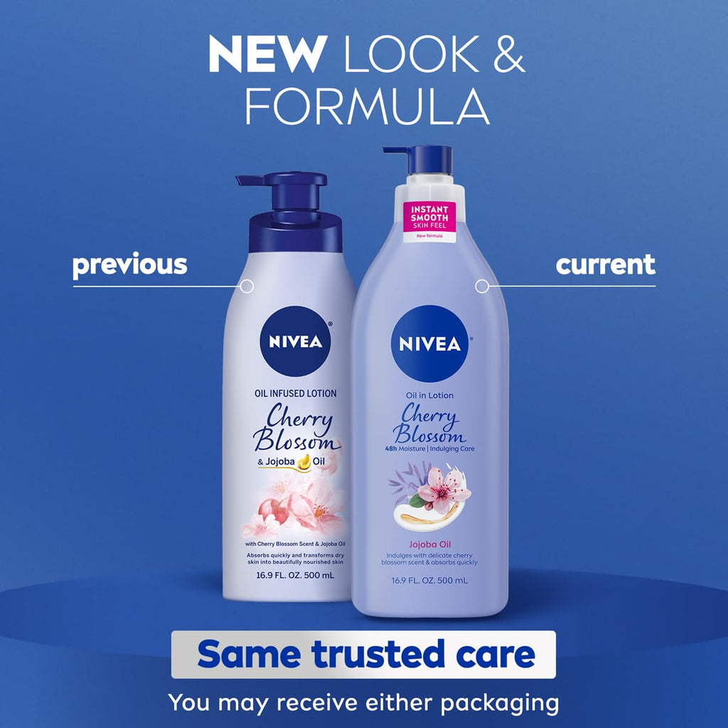 NIVEA Oil Infused Cherry Blossom and Jojoba Oil Body Lotion for Women