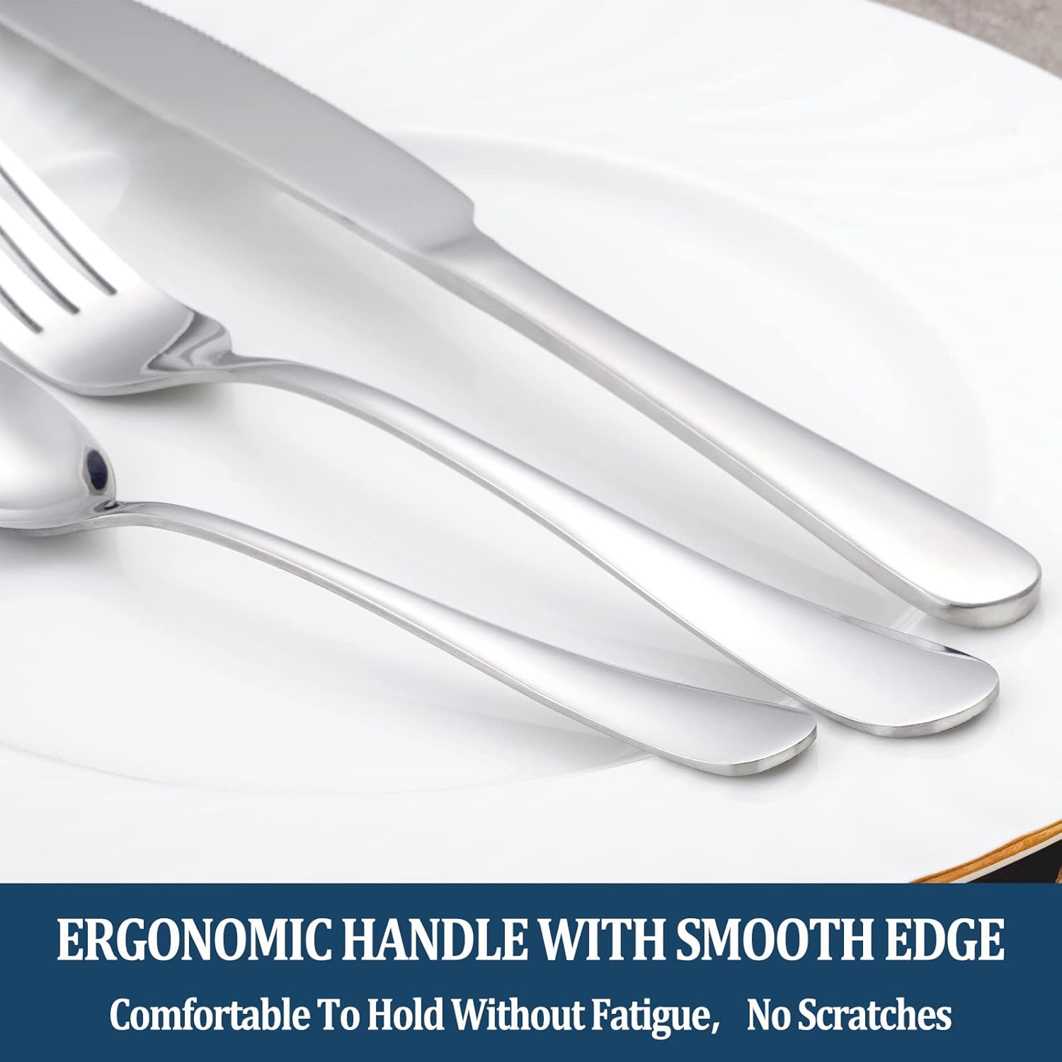 Dinner Forks,Set of 16 Top Food Grade Stainless Steel Silverware Forks,Table