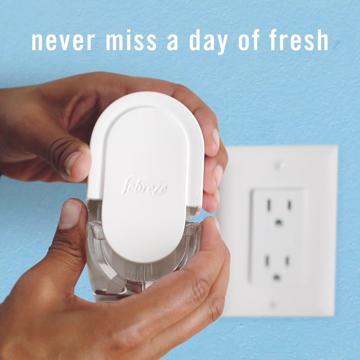 Febreze Plug-in Air Freshener, Odor-Fighting Scented Oil Refill, Air Fresheners for Home, Bathroom and Kitchen, Long Lasting, Unstopables Fresh Scent, 0.87oz Refills, Multi Color, 3 Count