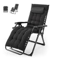 NEWBULIG Zero Gravity Chair, Folding Patio Recliner with Cup Holder Trays