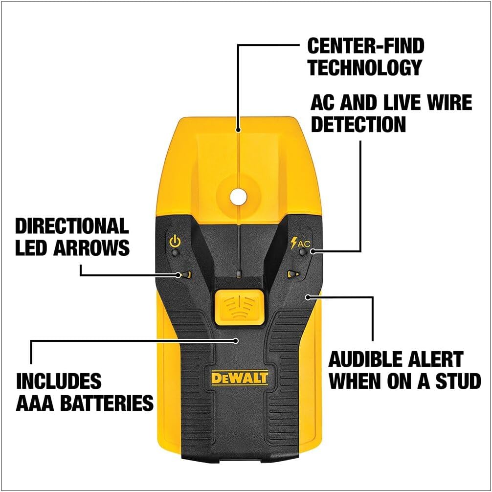 DEWALT Stud Finder, 3/4‰۝, Locate Framing Studs Efficiently with LED Arrows