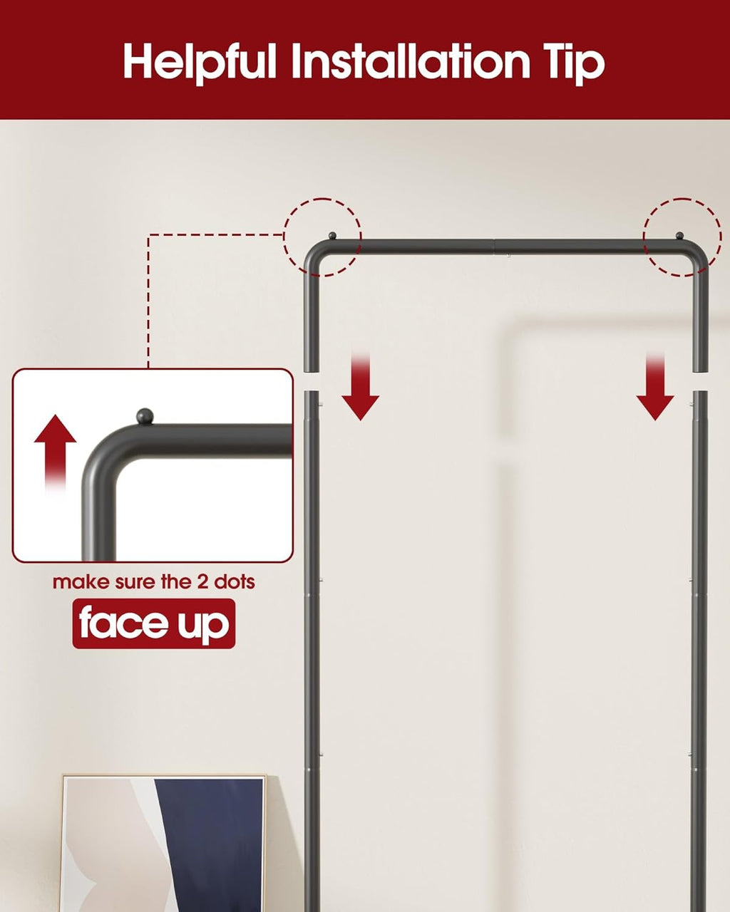 Sakugi Clothes Rack - Clothing Rack with Storage Mesh Shelf & Casters