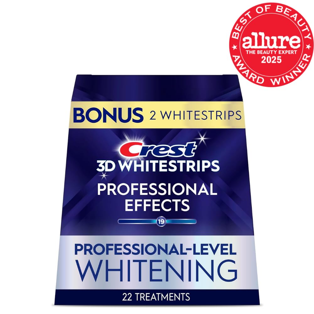 Crest 3D Whitestrips Professional Effects ‰ÛÒ Teeth Whitening Kit, 22 Treatments (20 + 2 Bonus), Each with 1 Upper/1Lower, 44 Strips ‰ÛÒ Crest 3DWhite Teeth Whitening Strips
