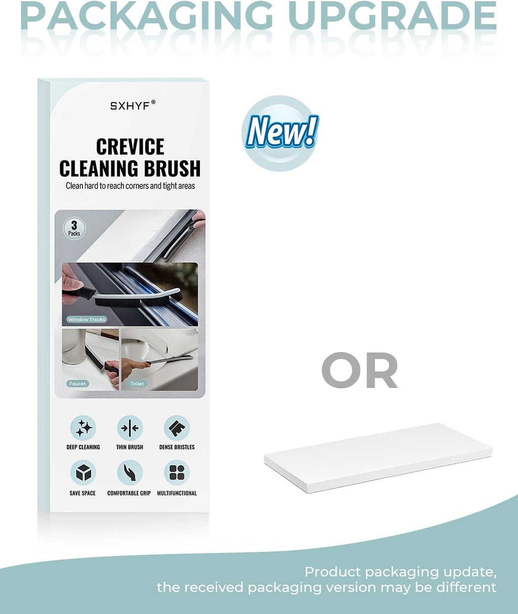 SXhyf Crevice Cleaning Brush - Grout Scrub Brush, House Cleaning Supplies, Gap Cleaning Tools, Home Essentials, Gifts for Women Men, Hard Bristle Crevice Cleaner Brush for Household Use, Bathroom