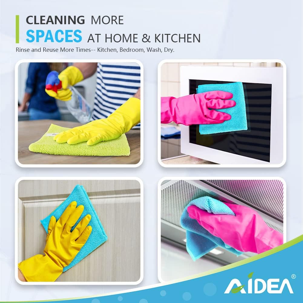 AIDEA Microfiber Cleaning Cloth-50PK, Soft Microfiber Towels for Cars