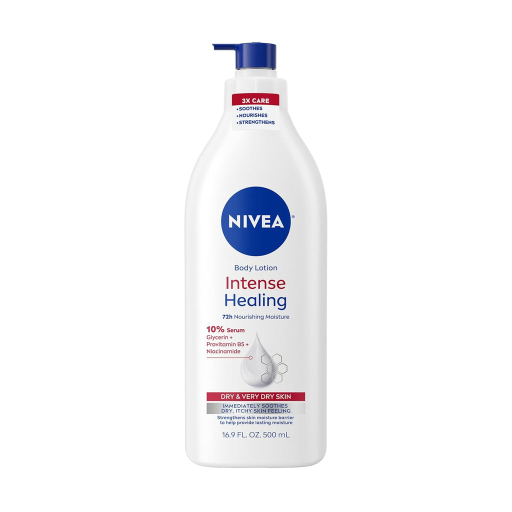 NIVEA Intense Healing Body Lotion for Very Dry, Itchy Skin with Glycerin