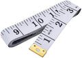 GDMINLO Soft Tape Measure Double Scale Body Sewing Flexible Tailor Craft Vinyl Ruler for Weight Loss Medical Body Measurement, Has Centimetre Scale on Reverse Side 60-inch•?öWhite•?ä