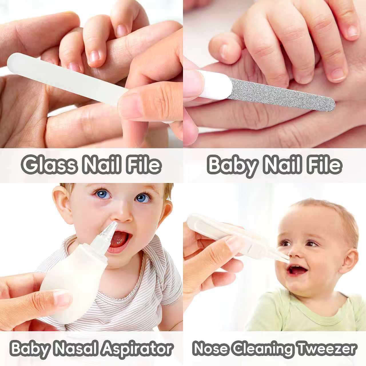 Baby Grooming Kit, Infant Safety Care Set with Hair Brush Comb Nail Clipper