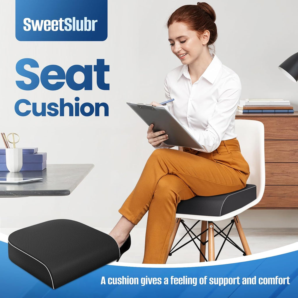 SweetSlubr Seat Cushion for Tailbone Pain Relief, Office Chair Cushion