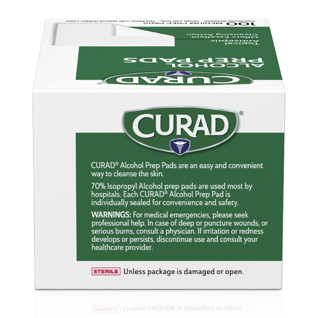 CURAD Alcohol Prep Pads (Pack of 4 Boxes)