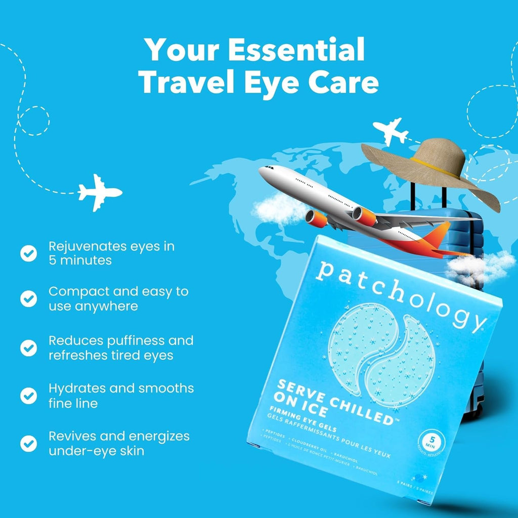 Patchology Iced Cooling Under Eye Mask Patches with Peptides, Cloudberry Oil & Bakuchiol ‰ÛÒ Firming & Soothing Eye Gels to Reduce Fine Lines and Under Eye Bags ‰ÛÒ Hydrating Under Eye Pads (5 Pairs)