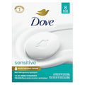 Dove Beauty Bar Soap Sensitive, 8 Bars for Sensitive Skin, Fragrance Free and