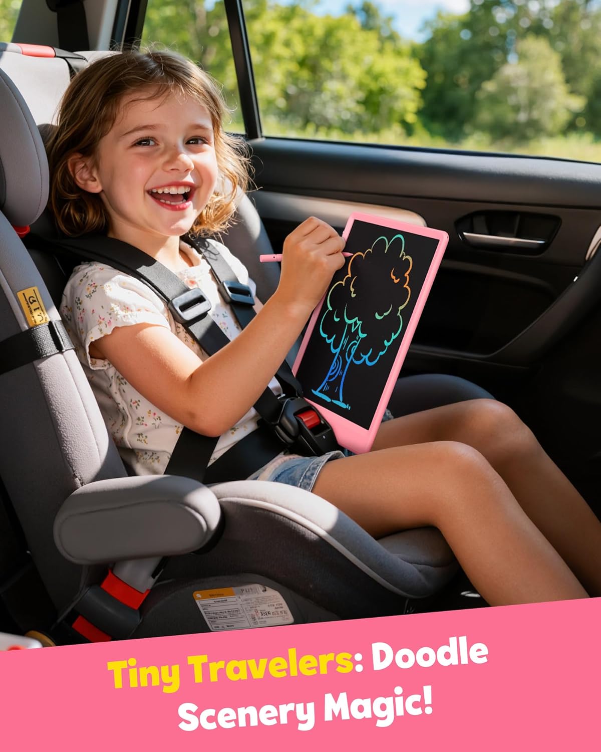TEKFUN LCD Writing Tablet for Kids, 10-inch Coloring Drawing Pad, Mess Free
