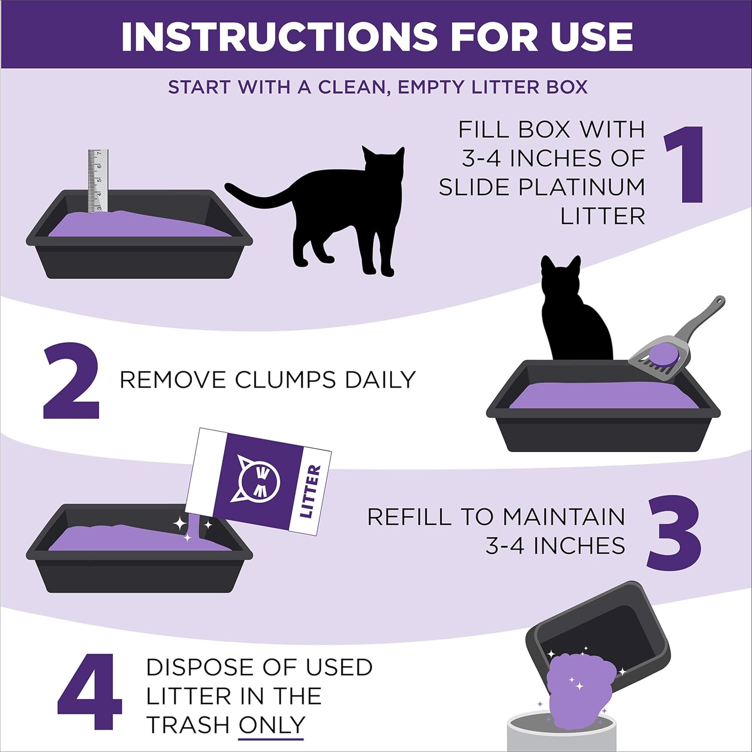 ARM & HAMMER Clump & Seal SLIDE Platinum Multi-Cat Clumping Cat Litter, Easy