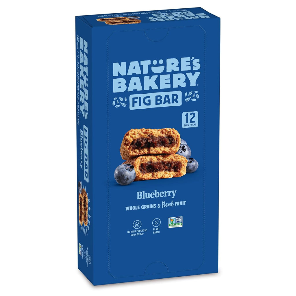 Nature's Bakery Whole Wheat Fig Bars, Blueberry, Real Fruit, Vegan, Non-GMO