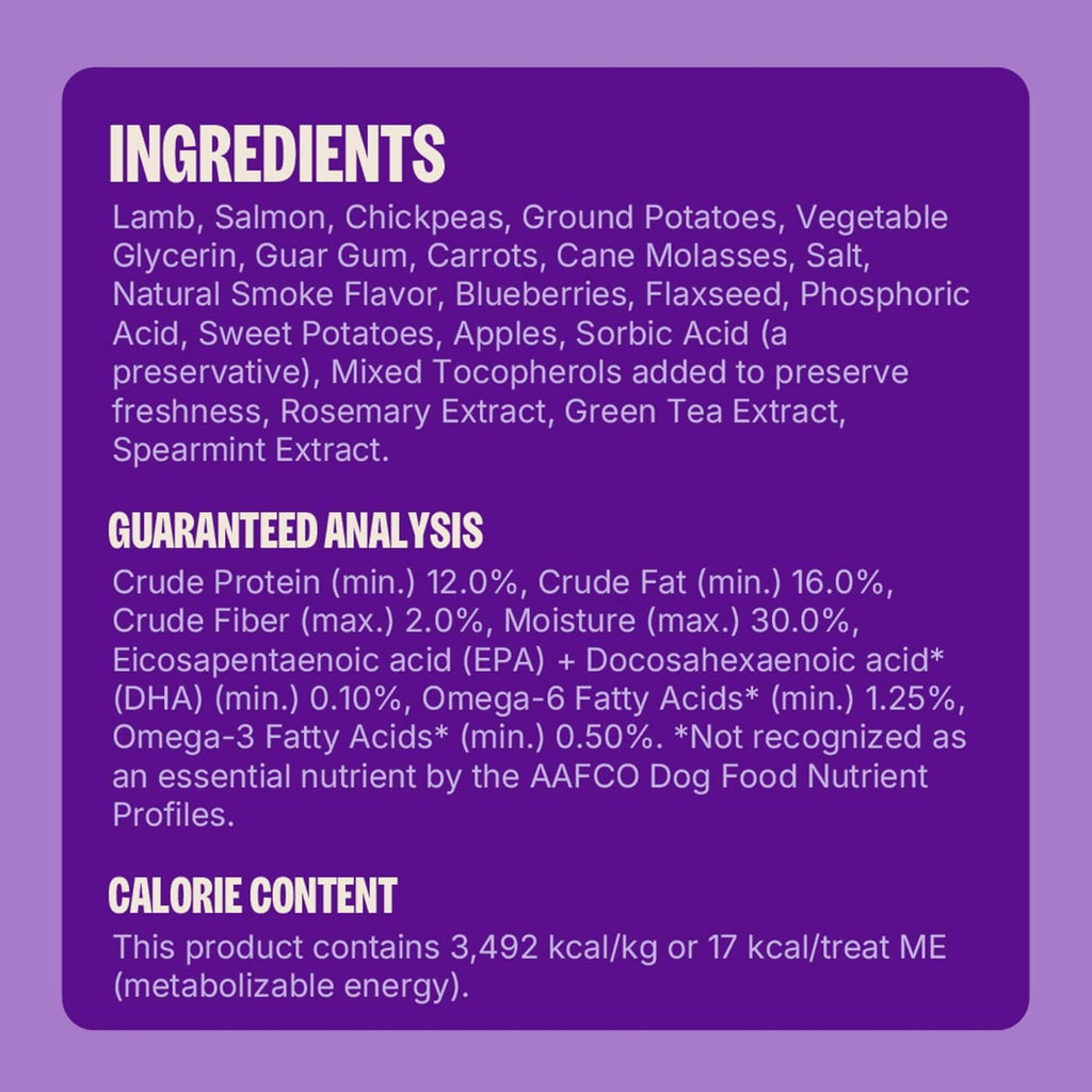 Wellness Puppy Treats, Natural, Training Treat, Grain Free, Soft Lamb &
