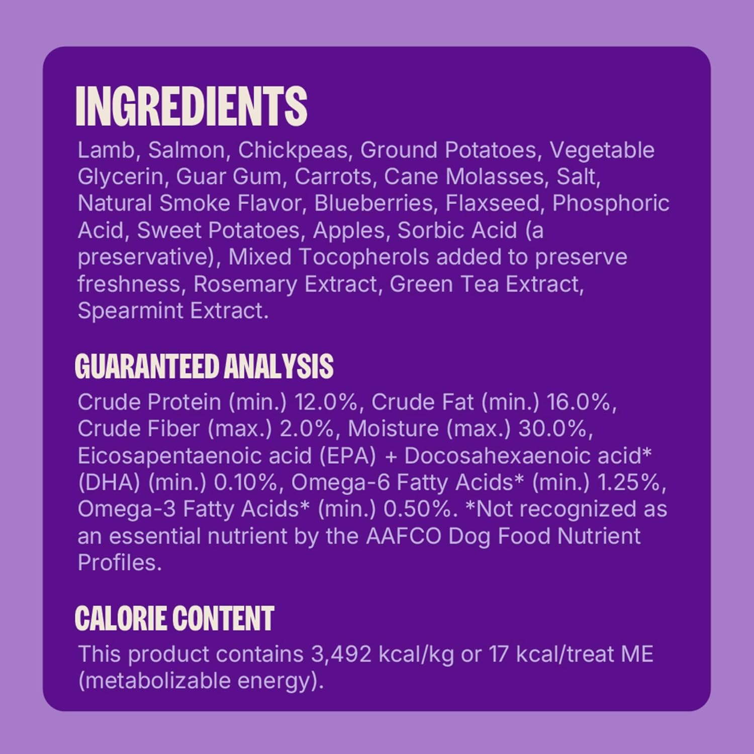 Wellness Puppy Treats, Natural, Training Treat, Grain Free, Soft Lamb &