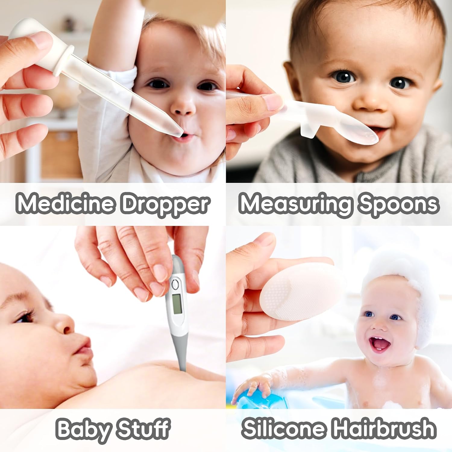 Baby Grooming Kit, Infant Safety Care Set with Hair Brush Comb Nail Clipper