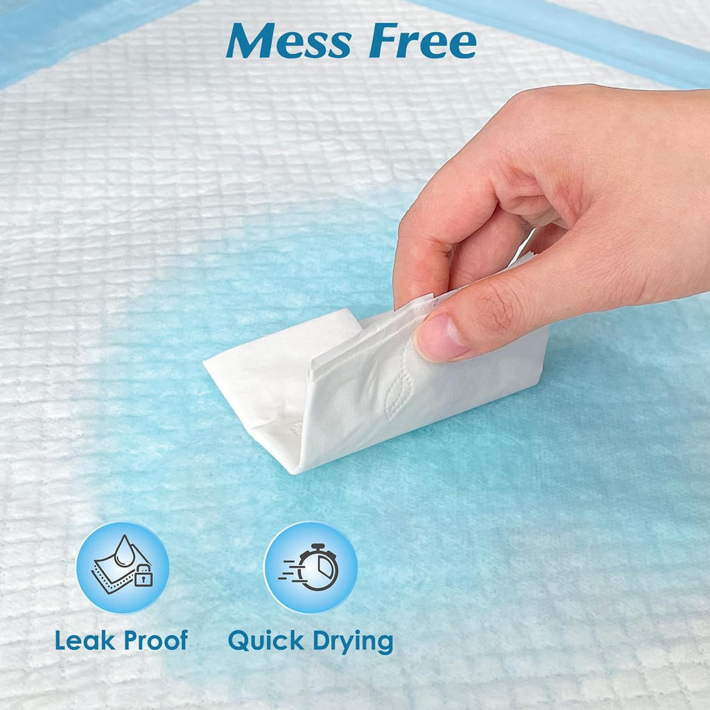 Wowflash Super Absorbency Disposable Leakproof Underpads with Quick Drying for Baby, Adults, Puppy, Dog Bed Pee Pads, Extra Large, XXL Incontinence Pads, 30‰۝ x 36‰۝, 50 Count