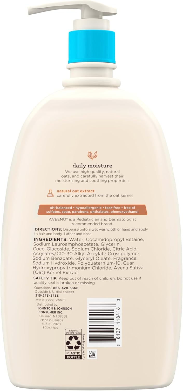 Aveeno Baby Daily Moisture Body Wash & Shampoo with Oat Extract