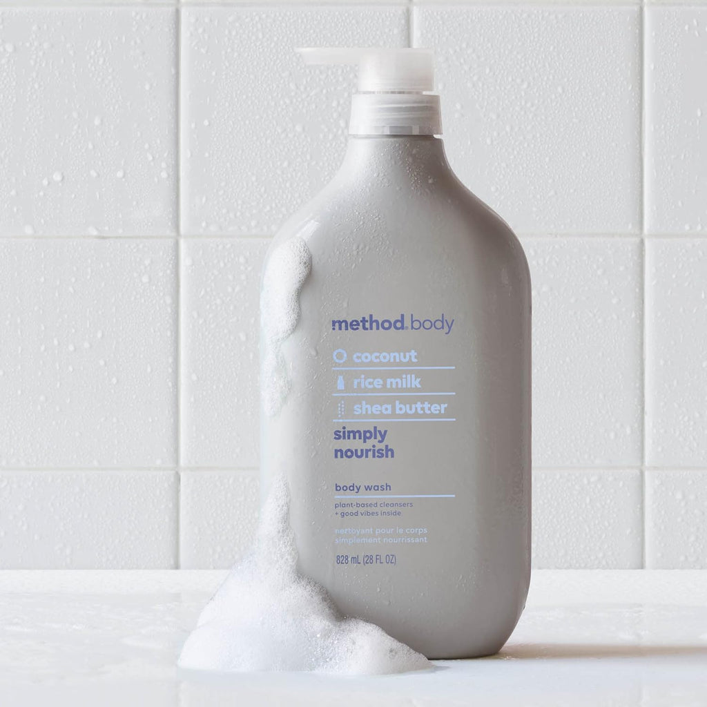 Method Body Wash, Simply Nourish, Paraben and Phthalate Free, 28 oz (Pack of