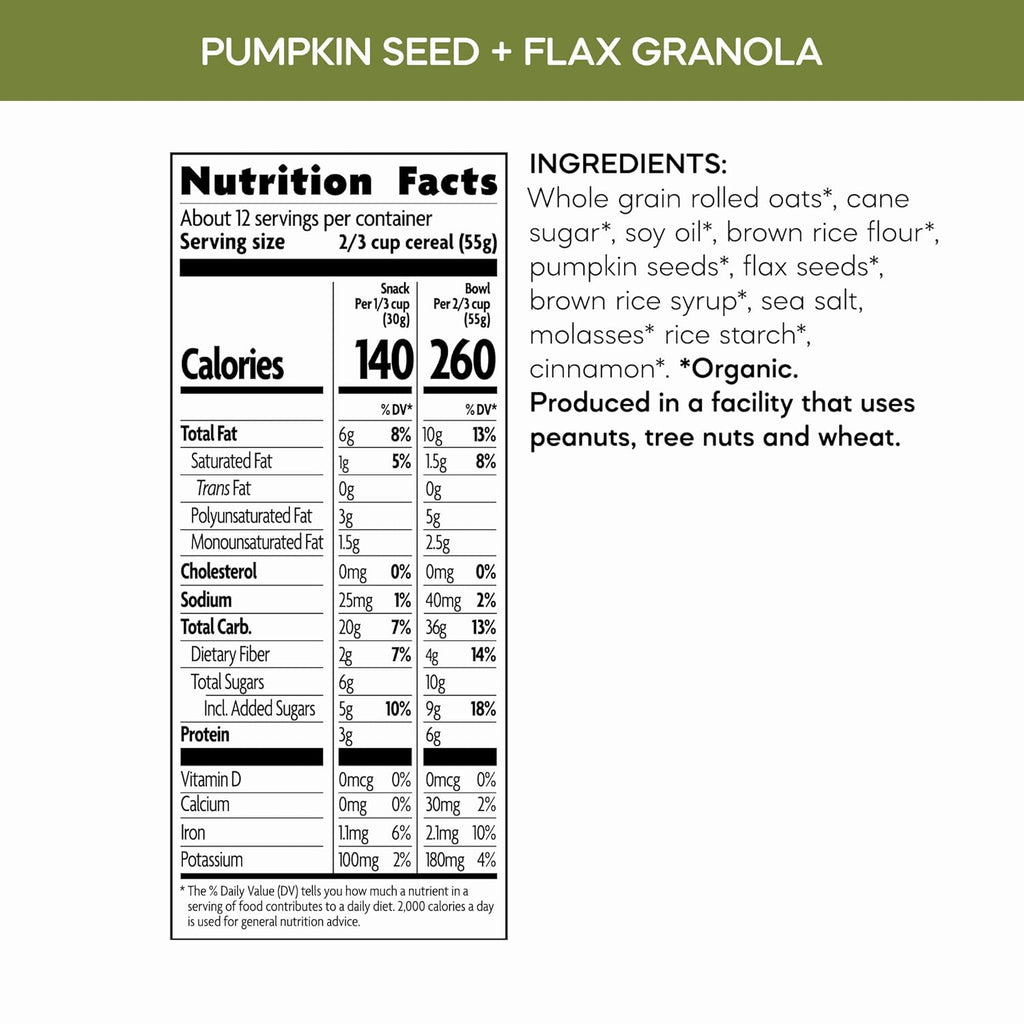 Nature's Path Organic Pumpkin Seed + Flax Granola, 24.7 oz (Pack of 1)