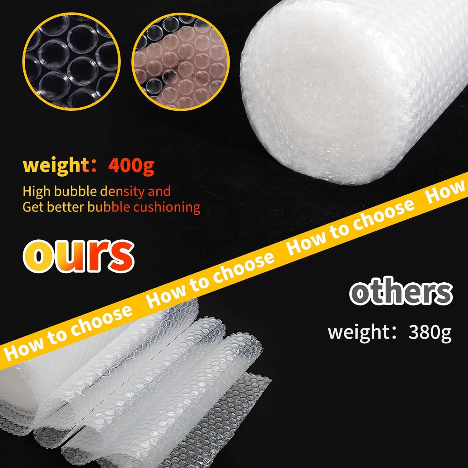 Bubble Cushioning Wrap 2 Pack 12 Inch x 72 ft Bubble Wrap for