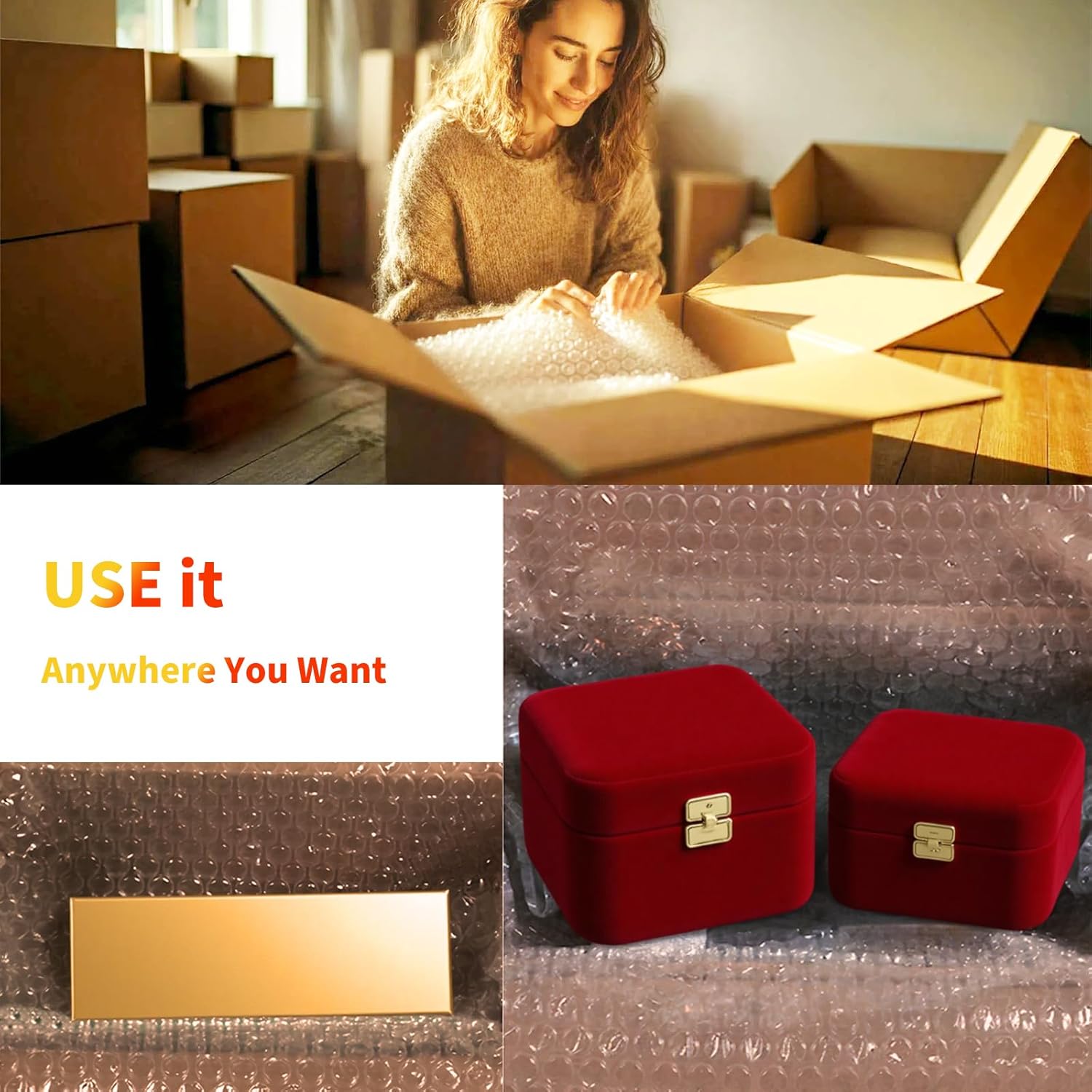 Bubble Cushioning Wrap 2 Pack 12 Inch x 72 ft Bubble Wrap for