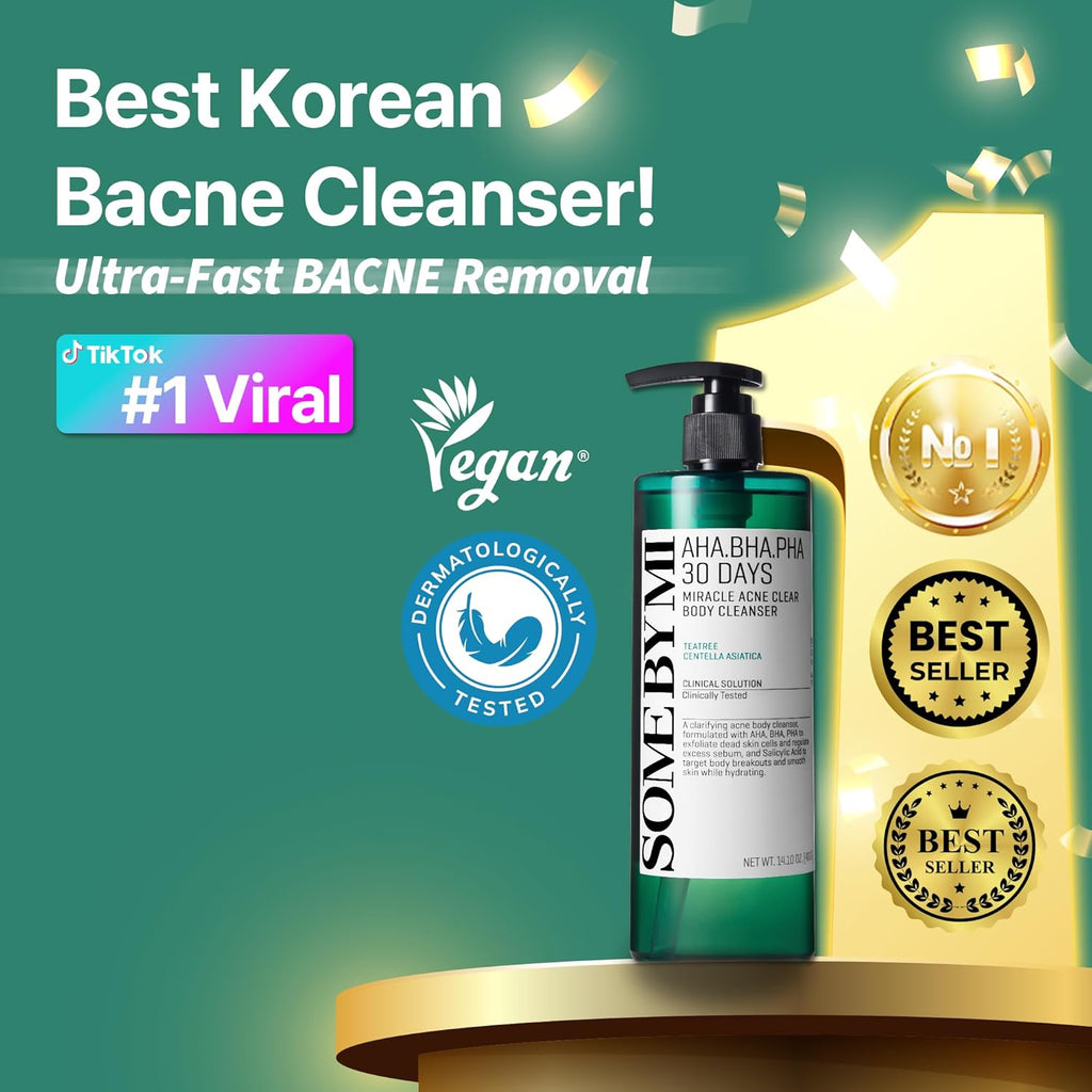 SOME BY MI AHA BHA PHA 30 Days Miracle Acne Clear Body Cleanser 13.5oz ‰ÛÒ