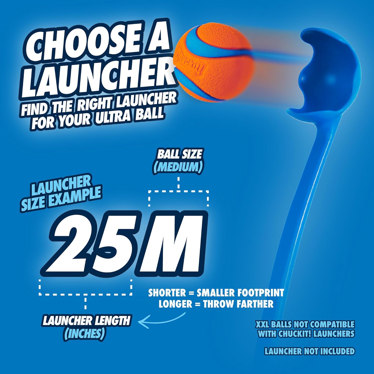 Chuckit! Ultra Ball Dog Toy - Medium Bouncy Fetch Balls For Dogs 20-60 lbs