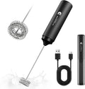 Rechargeable Milk Frother Handheld, 2-IN-1 Dual Spring Whisk Electric Frother
