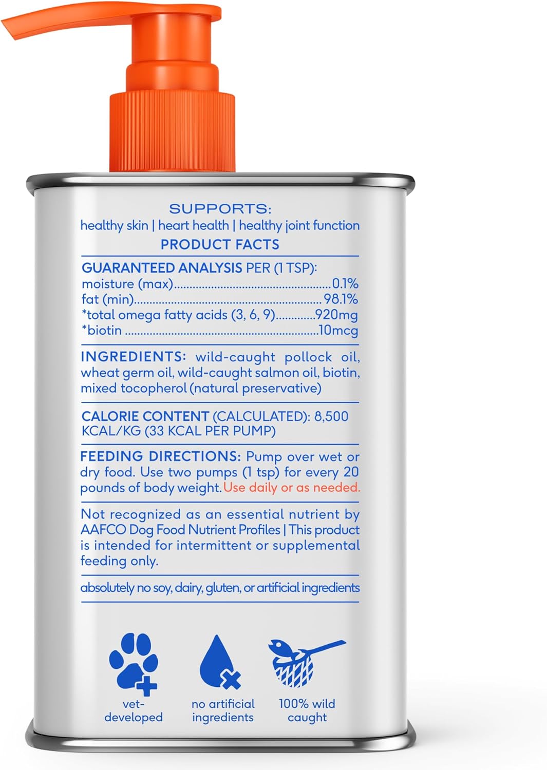 Native Pet Omega 3 Fish Oil for Dogs & Cats ‰ÛÒ Wild Alaskan Salmon Oil for Dogs Skin and Coat, Supports Joints, Heart & Shedding ‰ÛÒ Fast-Absorbing Omega 3 6 9 Liquid Supplement ‰ÛÒ 8oz