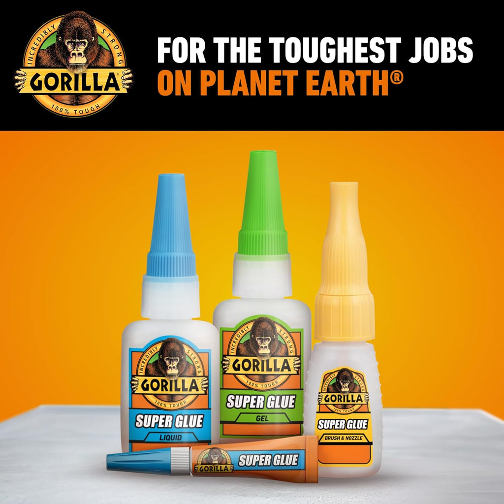 Gorilla Super Glue Gel XL, Clear 25g (Pack of 1) - Fast‰ÛÔSetting, No‰ÛÔDrip Control for Precise All‰ÛÔPurpose Repairs
