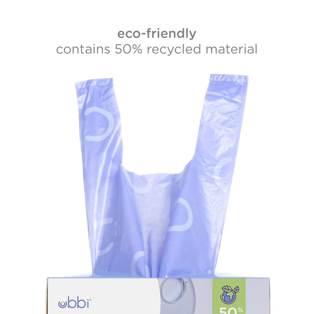 Ubbi Disposable Diaper Sacks, Lavender Scented, Easy-To-Tie Tabs, Diaper