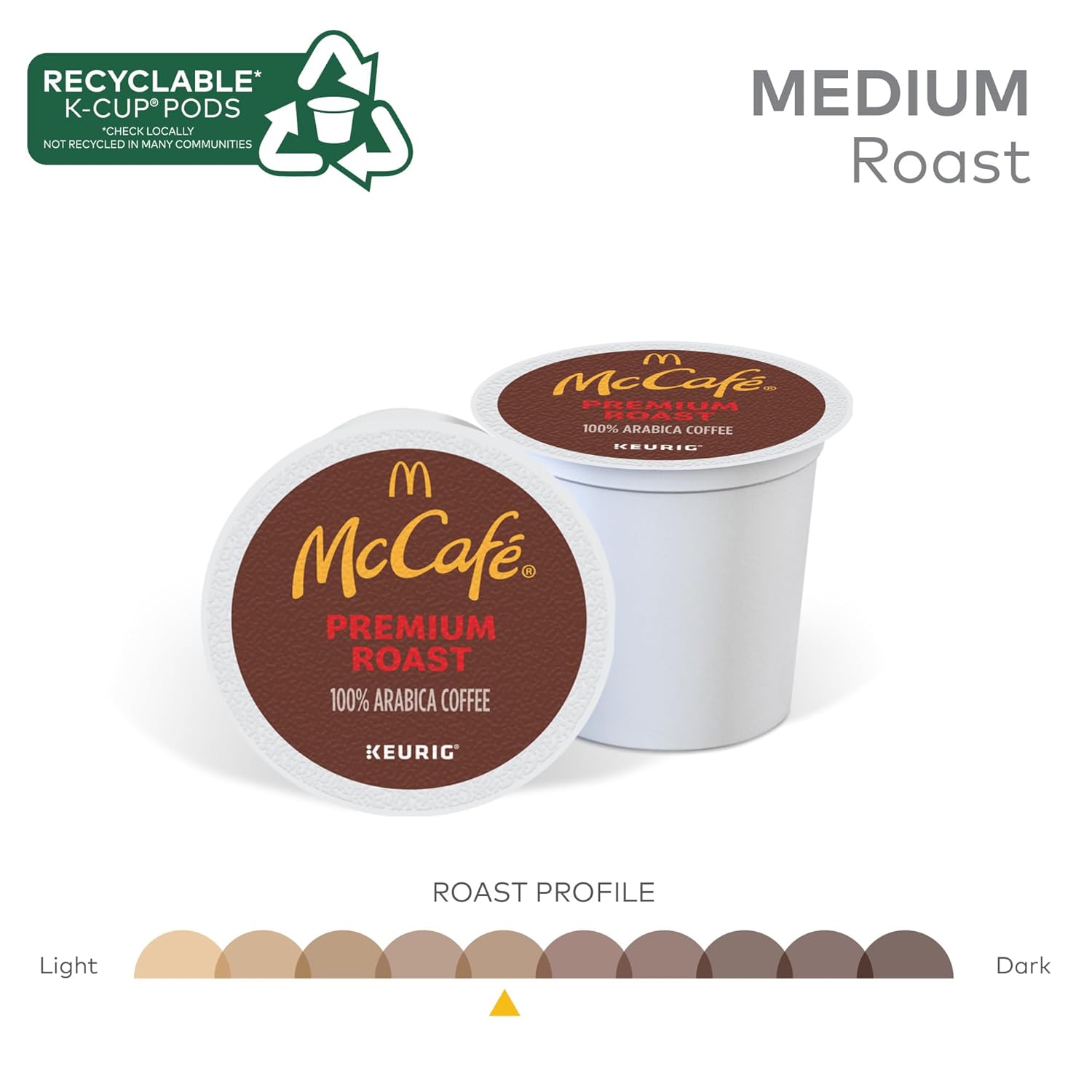 McCafe Premium Roast Coffee, Keurig Single Serve K-Cup Pods, Medium Roast, 96