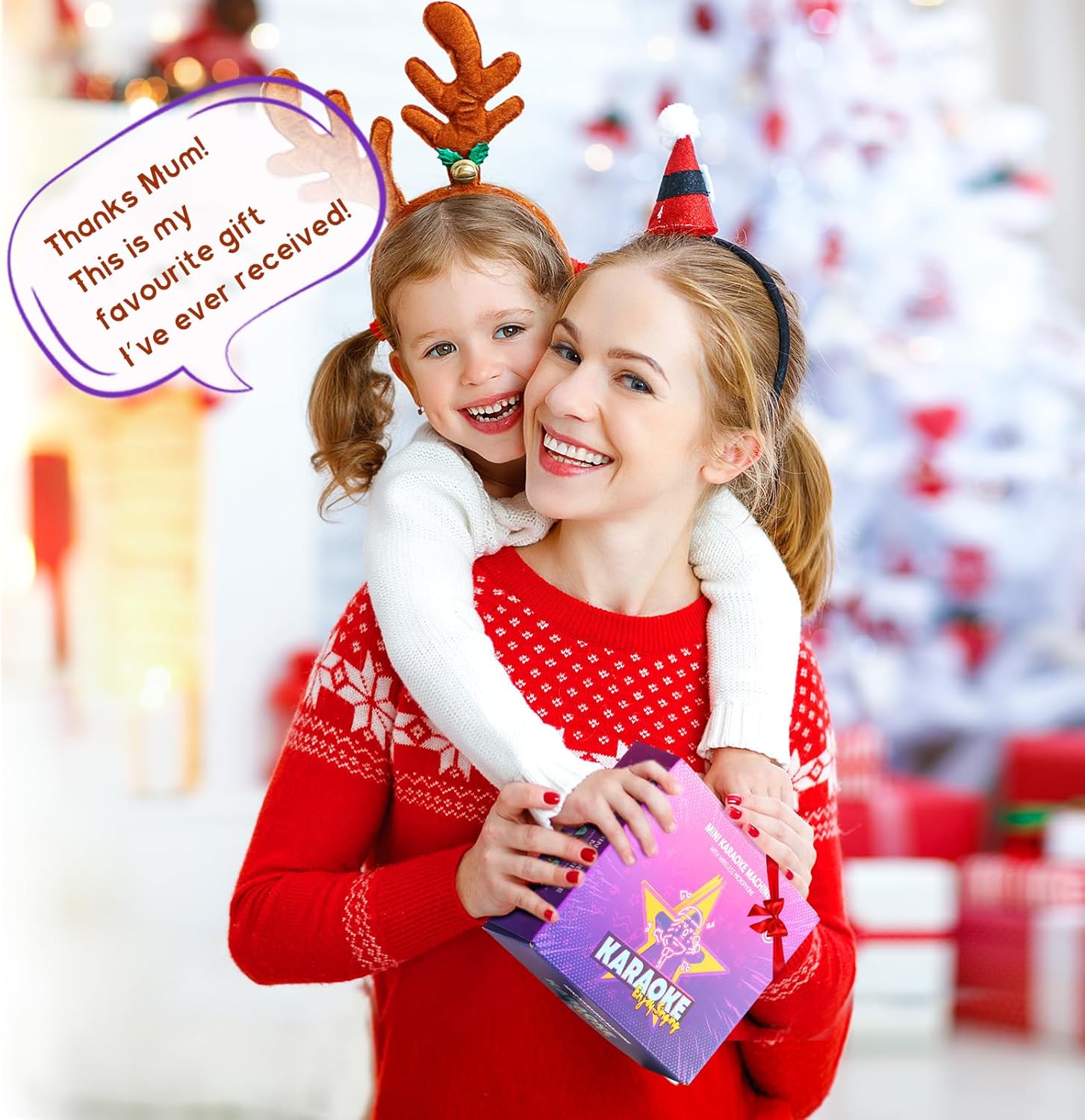 YLL Karaoke Machine for Kids, Portable Mini Speaker with 2 Wireless