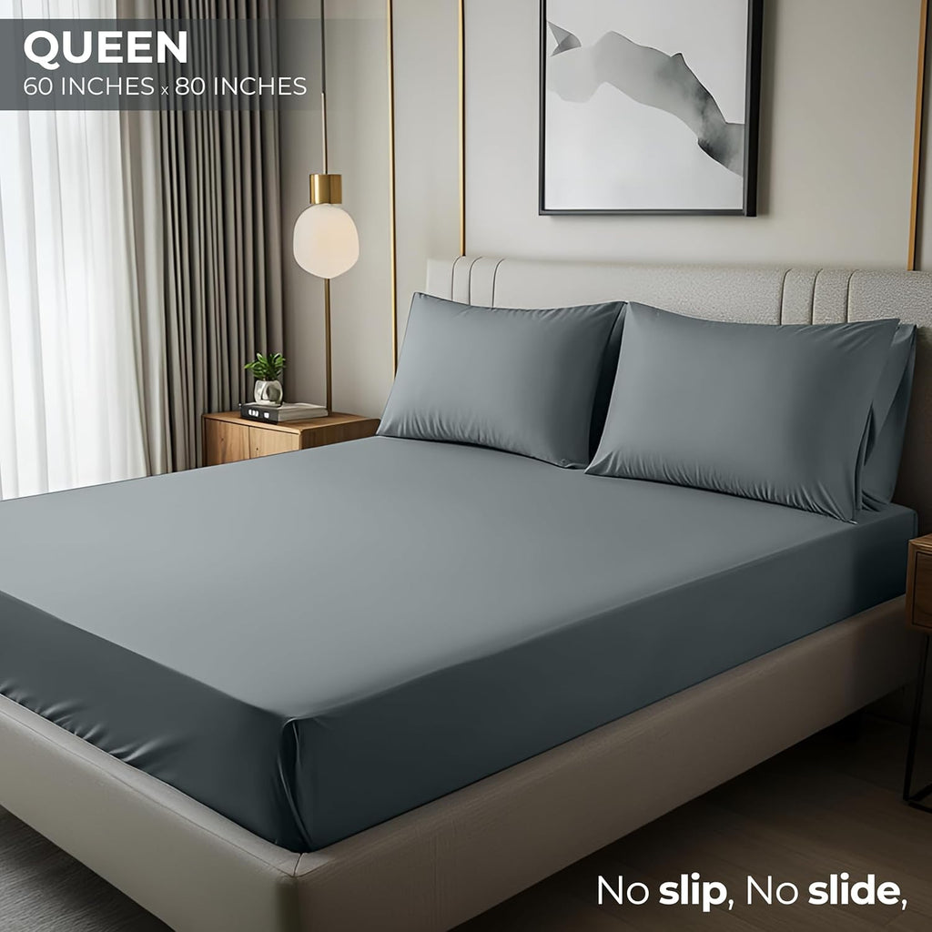 Utopia Bedding Queen Fitted Sheet - Bottom Sheet - Deep Pocket - Soft