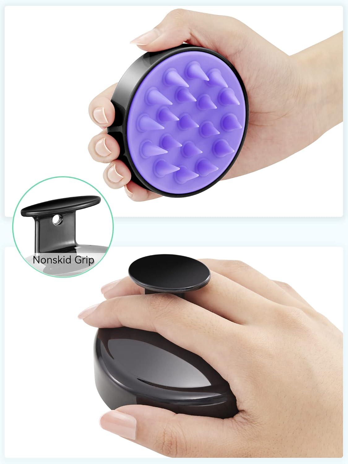 HEETA Scalp Massager Hair Growth, Soft Silicone Scalp Scrubber Shampoo Brush