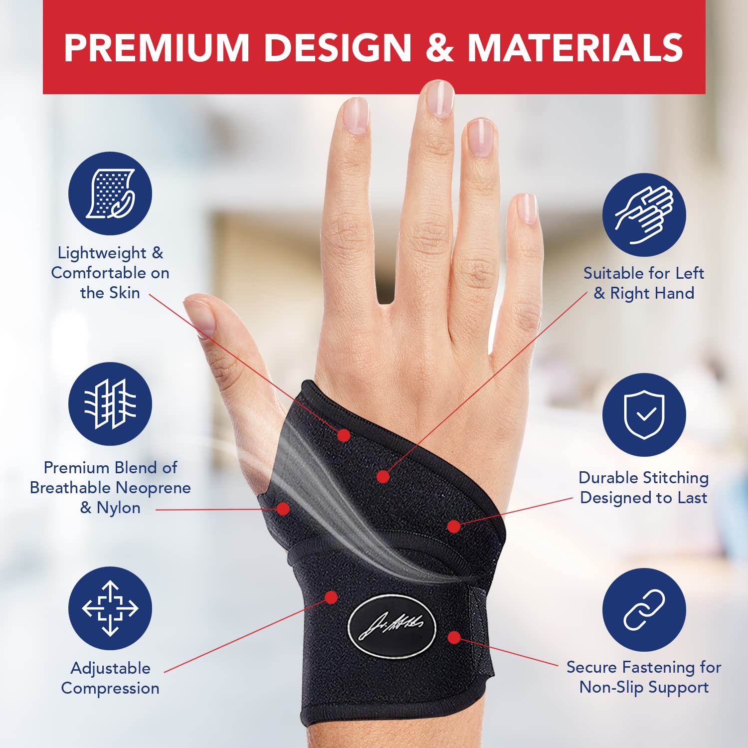 Doctor Developed Wrist Brace, Wrist Wraps for Carpal Tunnel Arthritis
