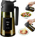 Olive Oil Sprayer for Cooking, 16oz/470ml Glass Light-Proof Oil Pourer for