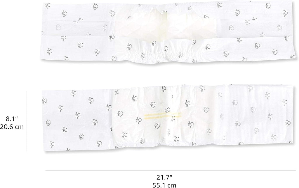 Amazon Basics Absorbent, Leakproof Male Dog Wrap Disposable Diapers with