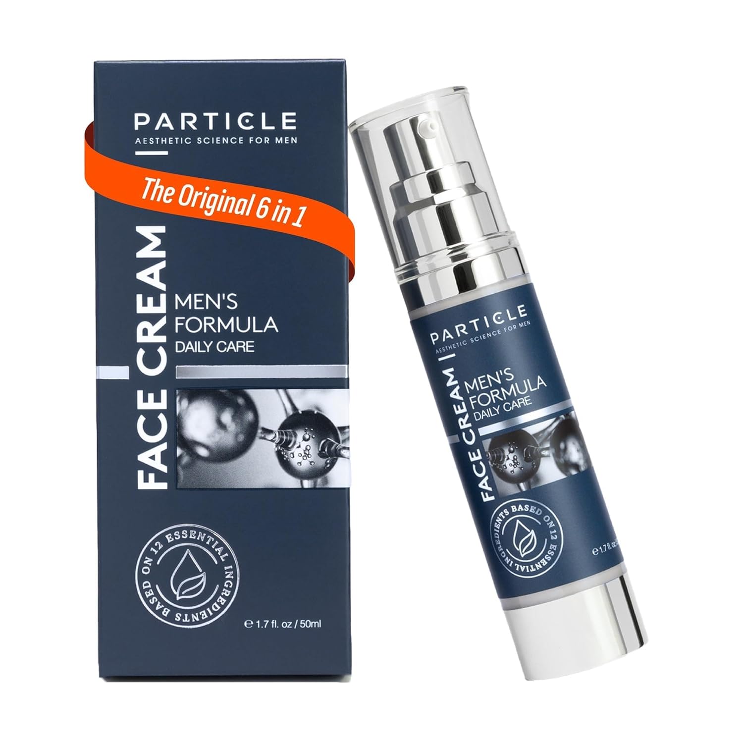 Particle 6-in-1 Face Cream for Men, Men‰۪s Daily Hydrating Moisturizer with