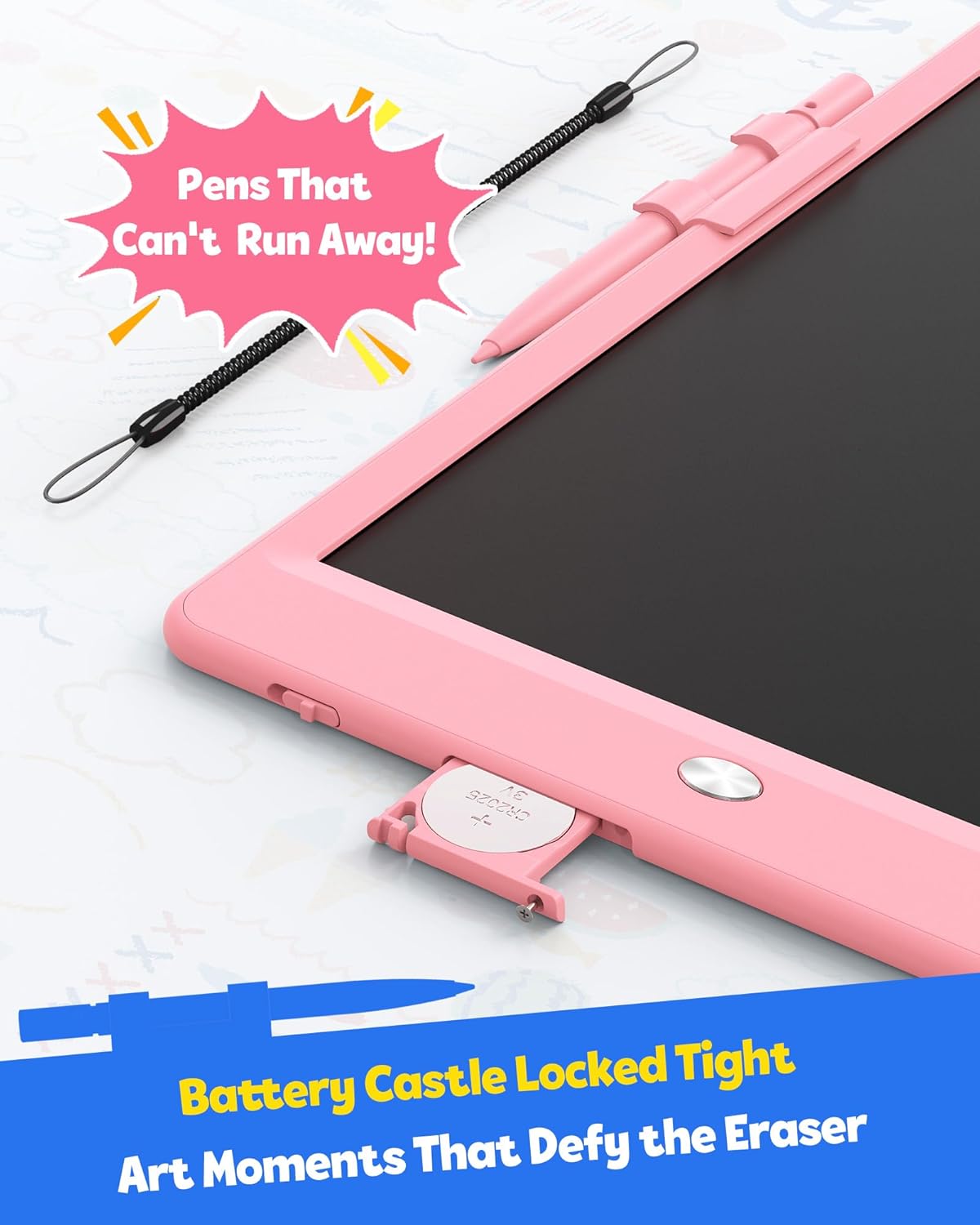 TEKFUN LCD Writing Tablet for Kids, 10-inch Coloring Drawing Pad, Mess Free