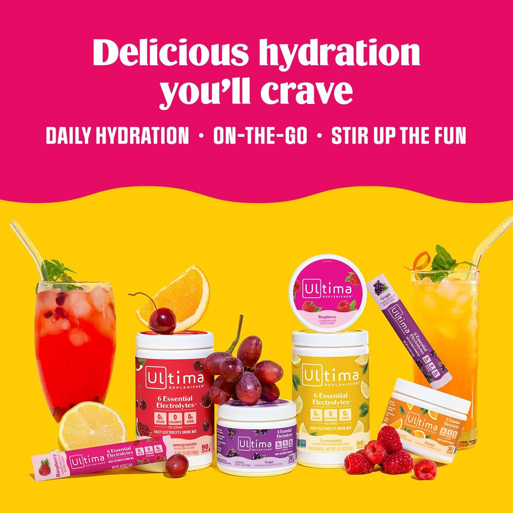 Ultima Replenisher Daily Electrolyte Powder ‰ÛÒ Original Variety Pack, 20 Stickpacks ‰ÛÒ Zero Sugar Hydration Packets with 6 Electrolytes and Minerals ‰ÛÒ Sugar Free, Plant Based & Keto Friendly Drink Mix