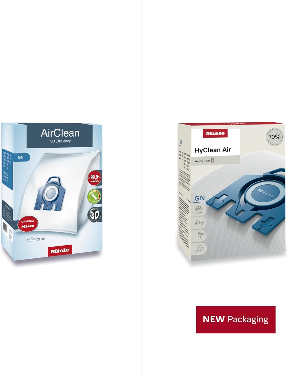 Miele Genuine AirClean GN Vacuum Cleaner Bags, 4 Bags Included, for Miele