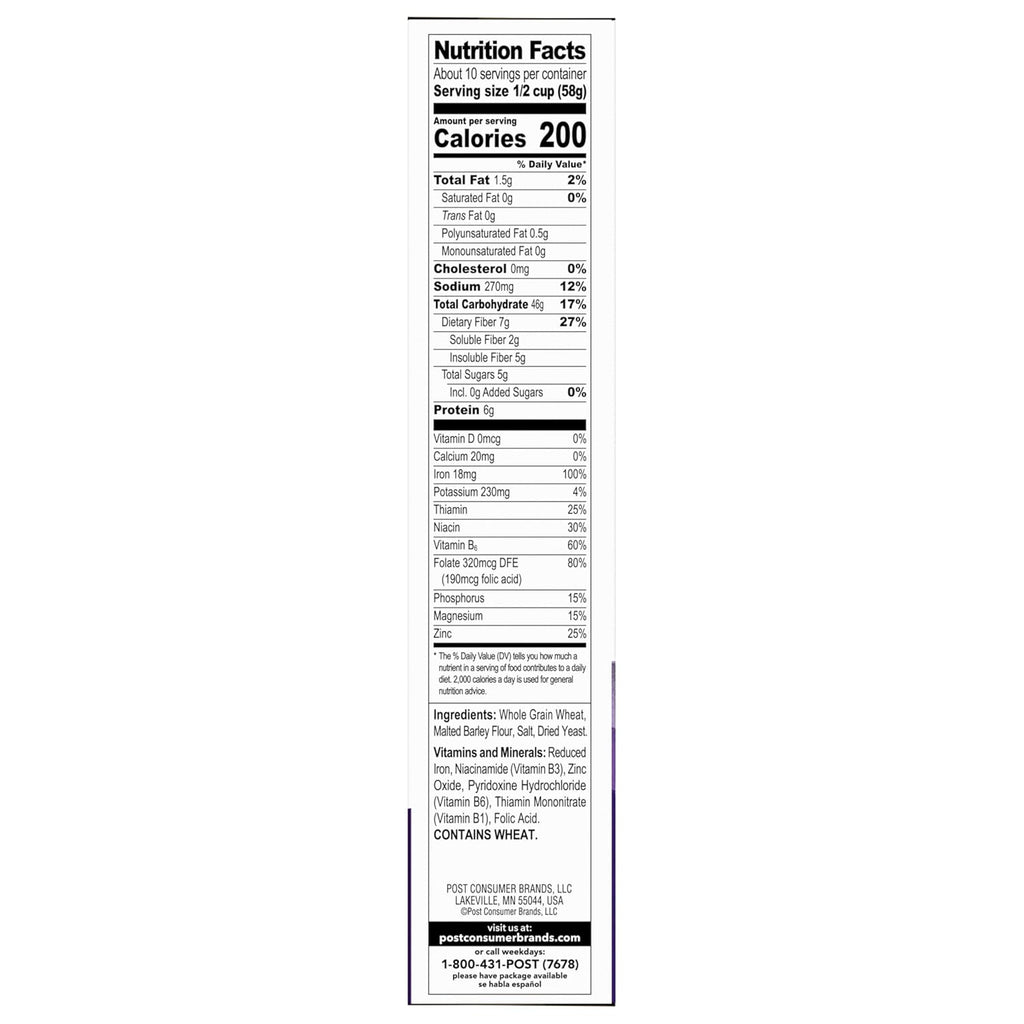 Grape-Nuts Original Cereal, Crunchy Whole Grain Wheat and Barley, Non-GMO