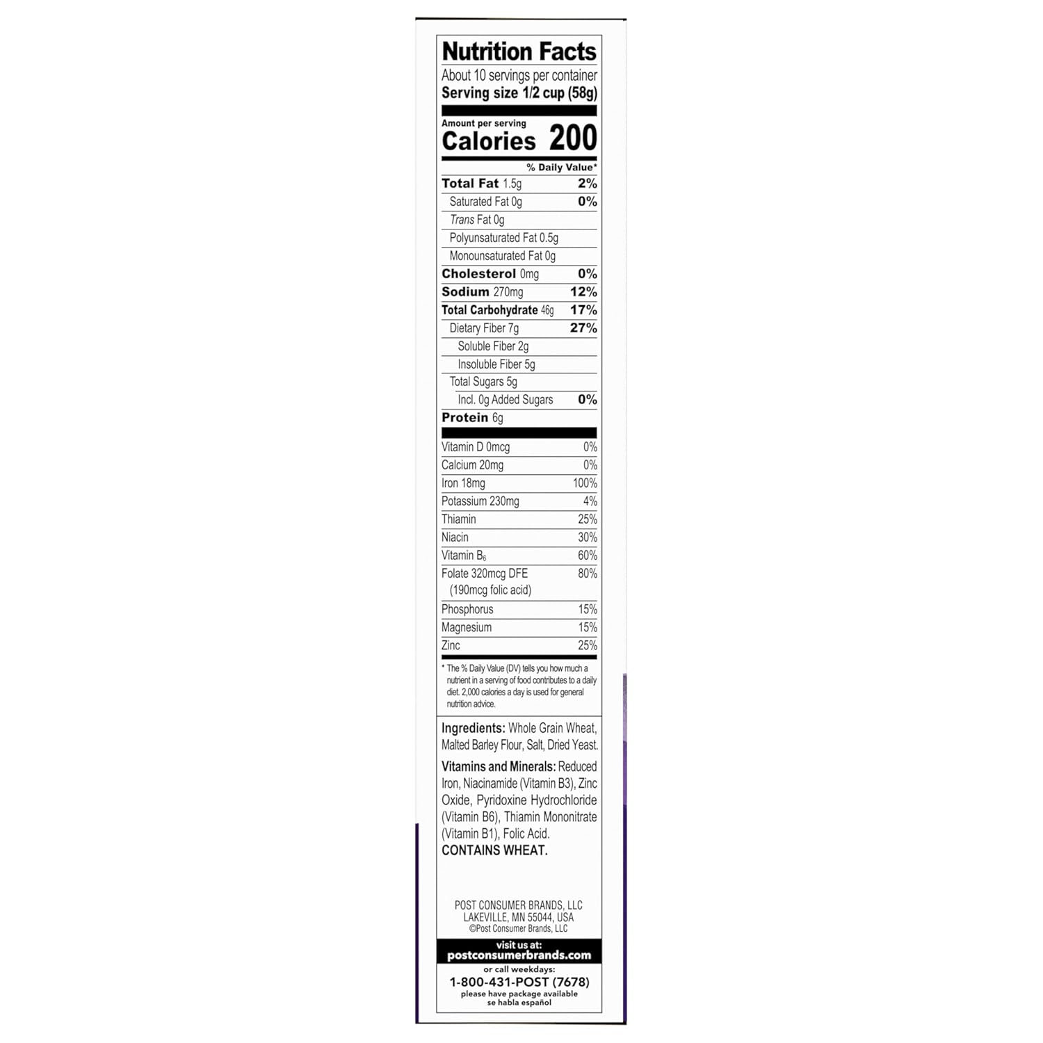 Grape-Nuts Original Cereal, Crunchy Whole Grain Wheat and Barley, Non-GMO